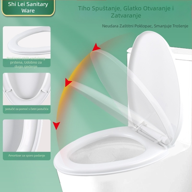 Poklop za WC - V-obliku, debeđi, tiho zatvaranje, materijal PP ploča, podesiva udaljenost rupa 11–17, model 069