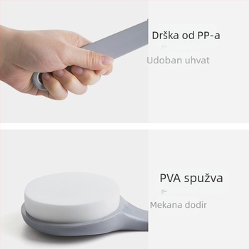 Četka za kupanje s dugim držalom za masažu i PP + PVA spužom – opće korištenje