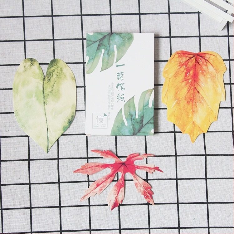 Kartice za pisma u obliku lista - serija One-Leaf Letter Paper, zidna dekoracija, stražnja strana prazna, jednostavan i moderan stil, poklon za vjenčanja i ured