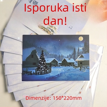 Čestitka od kartona; tisak; za Božić; mekan i sladak stil; brend Happy ant