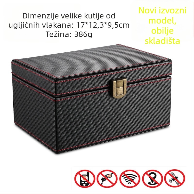 Kljucna torbica od karbonskih vlakana, zaštita od zračenja i RFID protiv skeniranja, nano podstava