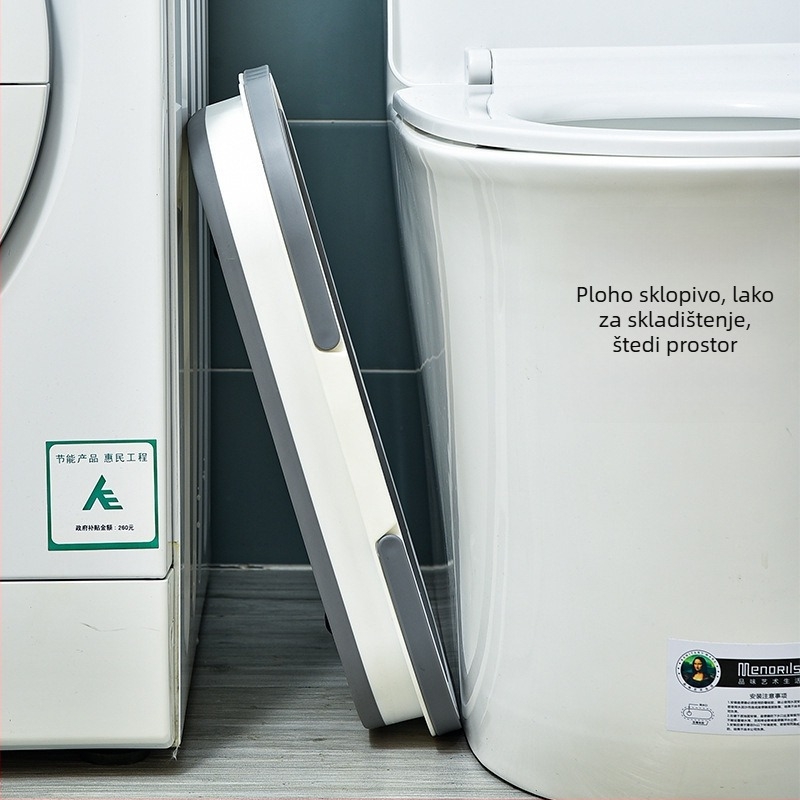 Prijenosna pravokutna kanta za mop s kotačićima, sklopiva, plastična (nezavisna marka; lansirana 2024; težina 720 g)