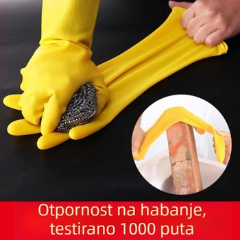 Shangrui lateks rukavice za kuhinju, zadebljane, otporne na habanje i vodootporne, za pranje suđa