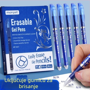 Kutijasti set termično izbrisivih olovaka s motivom porculana, marka Cute pai, plastično kućište, izbrisivo.