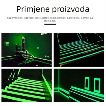 Fluorescentna traka od PET-a (polietilen tereftalat), debljina 0,18 mm, kratkotrajna otpornost na temperaturu 150°C, dugotrajna otpornost 120°C