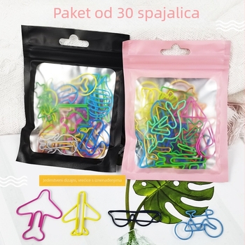 Šarene metalne spajalice za papir s karikaturnim oblicima, razni dizajni, 30 komada