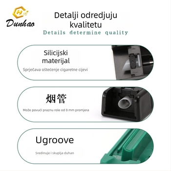 Ručni povlačivač cigareta, plastična konstrukcija, prenosno, jednostavno za korištenje, DIY alat za valjanje cigareta