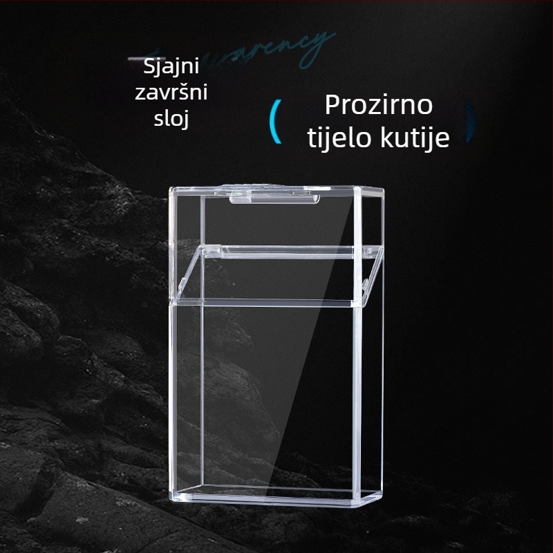 XP008 Muška kutija za cigarete i upaljač, plastična, mogućnost logotipa, prilagodljivo, pogodna kao dar za blagdane i korporativne poklone