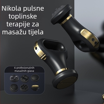 Bežični masažer tijela s masažom abdomena — načini: vibracija, topli kompres, puls niske frekvencije, gniječenje; napajanje putem punjenja; upravljanje gumbom; model SL-730 6/50