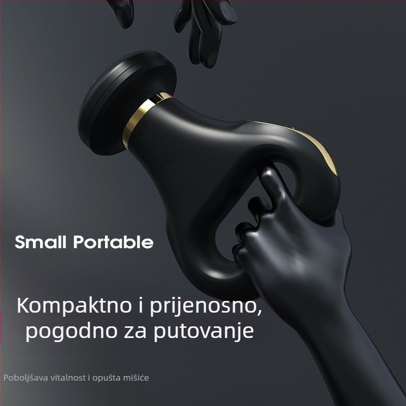 Bežični masažer tijela s masažom abdomena — načini: vibracija, topli kompres, puls niske frekvencije, gniječenje; napajanje putem punjenja; upravljanje gumbom; model SL-730 6/50