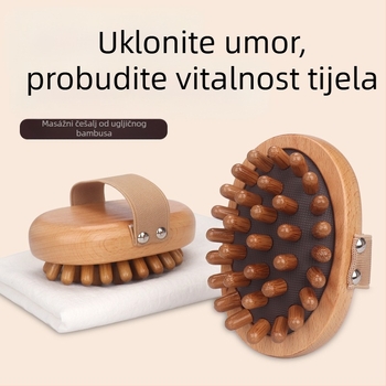Drveni češalj za meridijanski masažu — od bukovog drveta, za olakšanje umora