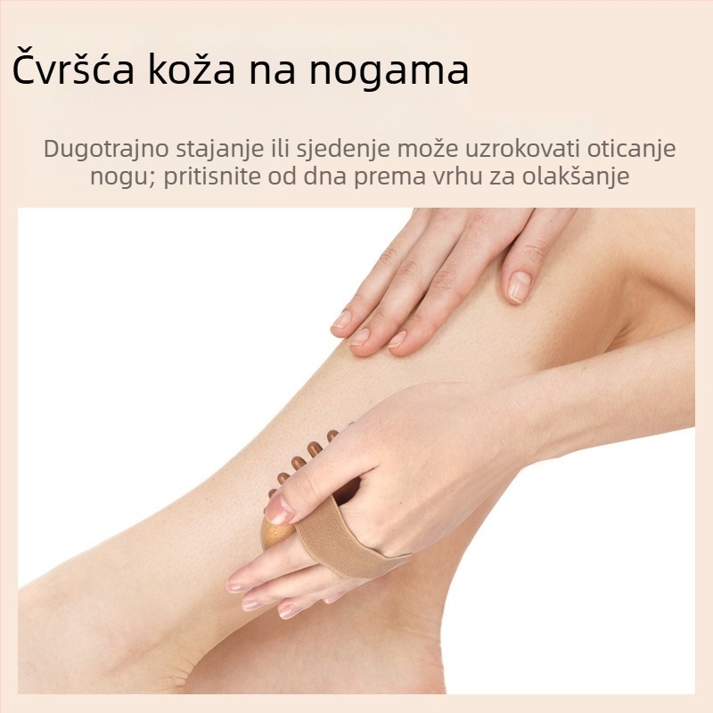 Drveni češalj za meridijanski masažu — od bukovog drveta, za olakšanje umora