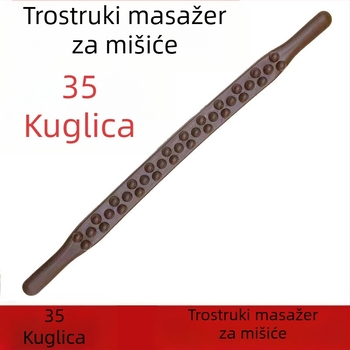 Plastični štapić za masažu s 35 kuglica za cijelo tijelo i masažu meridijana, težina 229 g