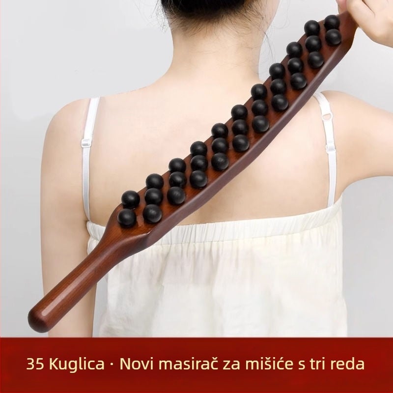 Plastični štapić za masažu s 35 kuglica za cijelo tijelo i masažu meridijana, težina 229 g