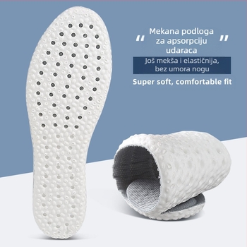 Sportska uložak za cipele – izuzetno mekani, prozračni i lagani; puna dužina za bolju apsorpciju udara; materijal: PU pletena tkanina; unisex; pogodna za sve vrste obuće; sve sezone
