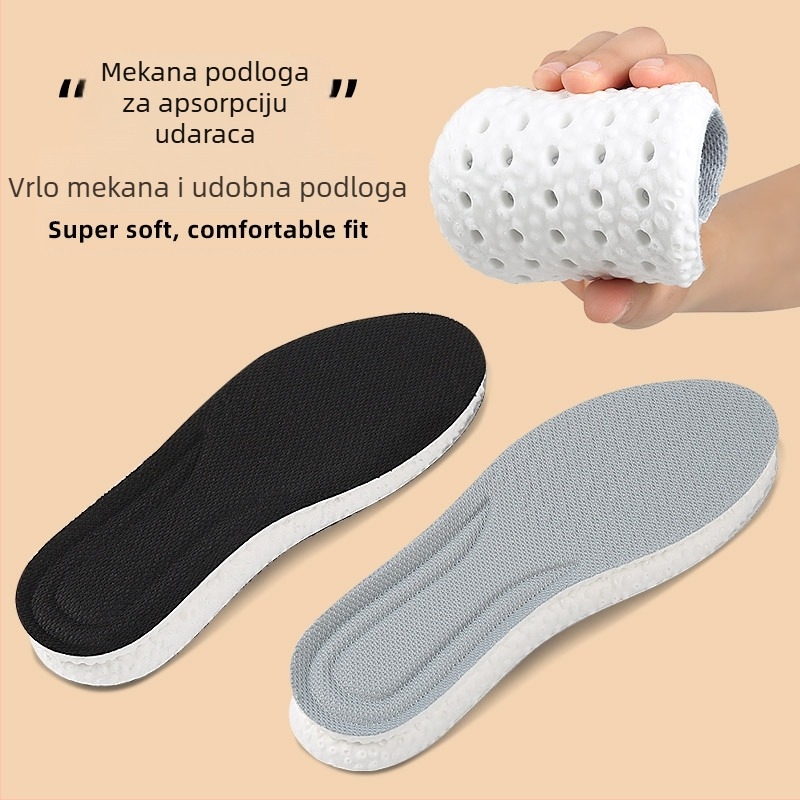 Sportska uložak za cipele – izuzetno mekani, prozračni i lagani; puna dužina za bolju apsorpciju udara; materijal: PU pletena tkanina; unisex; pogodna za sve vrste obuće; sve sezone