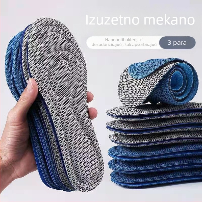 Uložci za casual tenisice — 3D amortizacija udara, antibakterijski masažni ulošci, upijanje znoja i prozračnost, cijeli ulošci, unisex