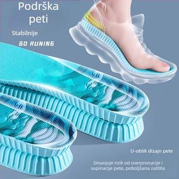 PU sportske uloške 6085 – upijanje znoja, prozračnost, visoka elastičnost, ublažavanje udara, puni ulošci za tenisice, cipele i casual obuću, unisex
