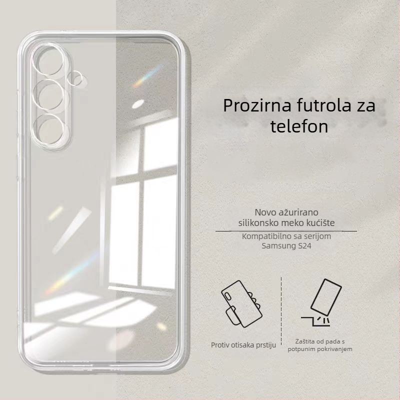 Prozirna TPU futrola za Samsung S24 / S24 Ultra, s punom zaštitom i zaštitom objektiva