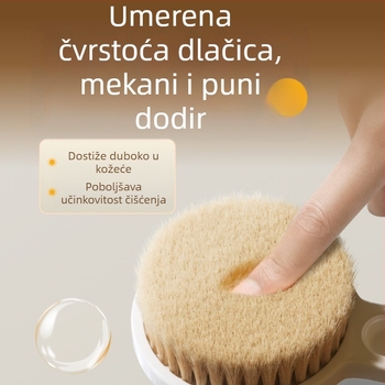Laibei Četka za kupanje s dugim držalom — mekane dlačice, četka za čišćenje leđa i masažu, višenamjenska četka za čišćenje