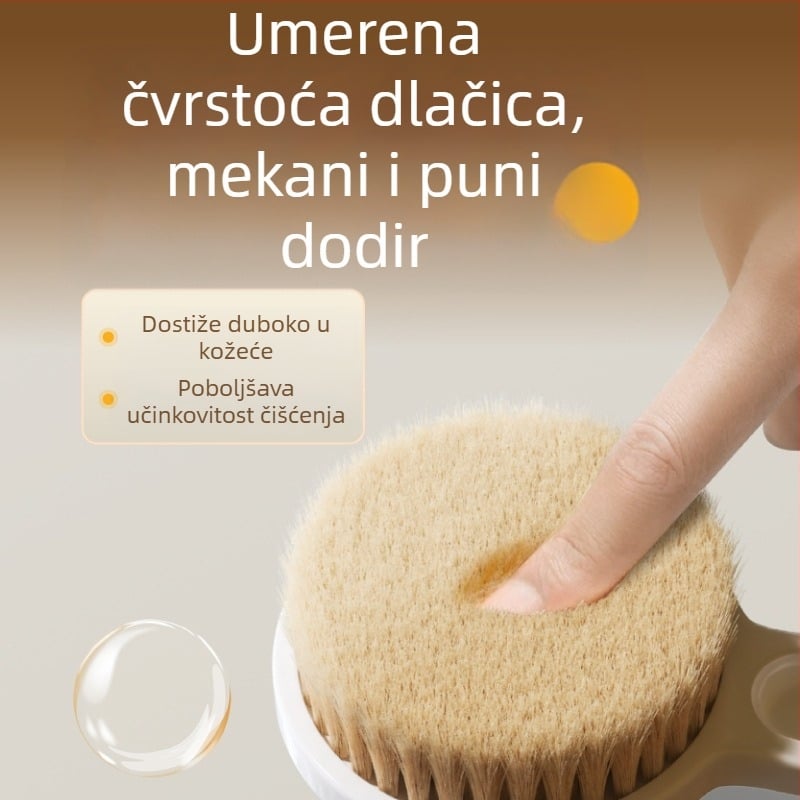 Laibei Četka za kupanje s dugim držalom — mekane dlačice, četka za čišćenje leđa i masažu, višenamjenska četka za čišćenje