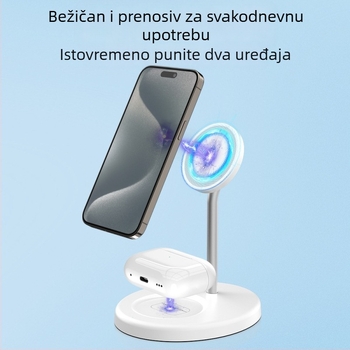Magnetski bežični auto punjač Qi2 – 3-u-1 brzo punjenje za AirPods i slušalice, 35W