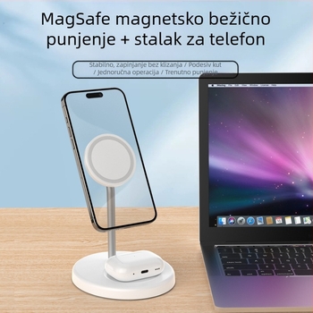 Magnetski bežični auto punjač Qi2 – 3-u-1 brzo punjenje za AirPods i slušalice, 35W