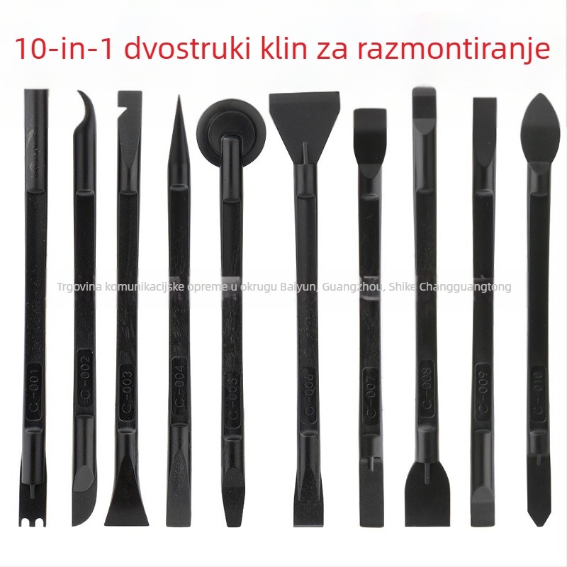 Set alata za demontažu mobitela, 10 u 1, dvostrano plastična špahtla za demontažu, za telekomunikacijsku održavanje