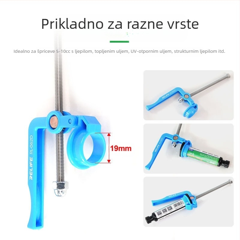 Pistolj za ljepilo – ručno pokretan, injekcijskog stila klipa, kapacitet 5cc/10cc, za hardverske popravke