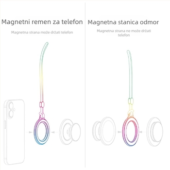 KILO MILO MagSafe magnetska statična stojak i prsten za vješanje torbe, proziran dizajn, plastični materijal, opći stil