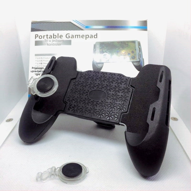 JL-01 mobilni gamepad, 3-u-1, žičani s držačem, PS/2 sučelje, kompatibilan s Androidom i iPhoneom, dimenzije 15×9.8 cm, težina 80 g