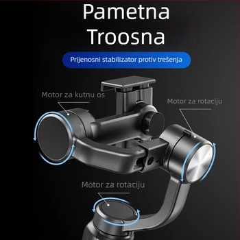 F6 gimbal za mobitel s 3 osi, upravljanje putem aplikacije, Bluetooth, daljinski upravljač uključen, model RK-C213