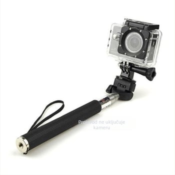 SJCAM selfie štapić za sportske kamere, PC kućište, SJCAM logotip, adapter uključen
