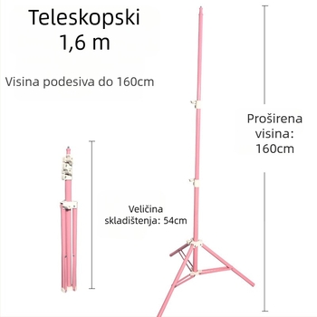 Hanmi BN-5160 Stativ za telefon za prijenos uživo, Željezna konstrukcija, Univerzalna kompatibilnost, Prilagodljiv