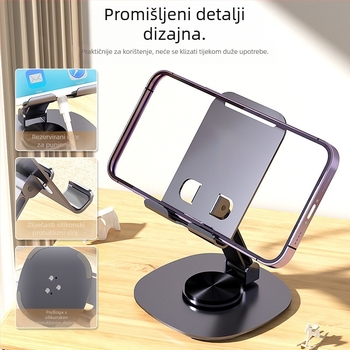 Stolni nosač za mobitel od legure, rotacija 360°, prijenosno i sklopivo