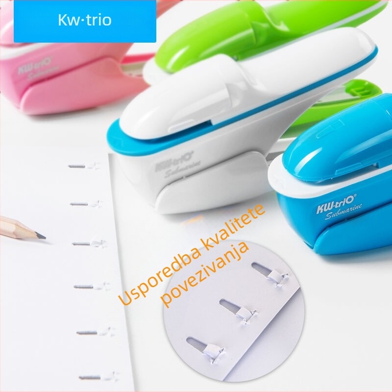 Spenjač 5299 – bez špajalica, bez igle, štedljiv dizajn, prijenosni, kapacitet 8 stranica