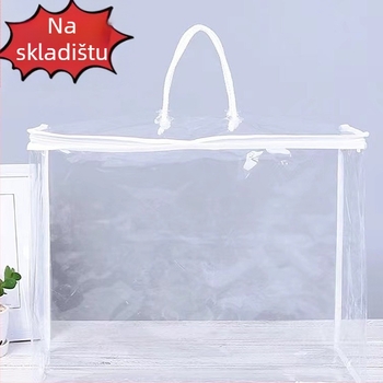PVC torba sa zatvaračem za skladištenje prekrivača i posteljine — minimalistički stil, 4-dijelni set, prilagodljivo