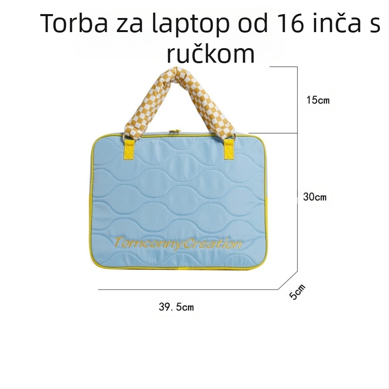 Torba za laptop za žene s pretincom za punjač, najlon, velika kapaciteta, crossbody preko ramena
