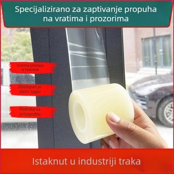 Brtvna traka za vrata i prozore, PE podloga, visoka viskoznost akrilnog ljepila, debljina 0,15 mm, Windproof serija