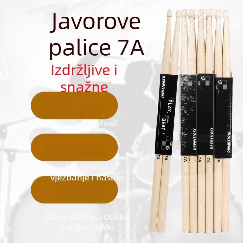 Javorove bubnjarske štapiće ML14, pakiranje u OPP vrećici, podrijetlo Zhejiang