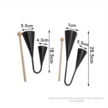 Orffov udarni instrument - Dvostruka truba, metal, Jing Xuan, Djeca 4–6 godina