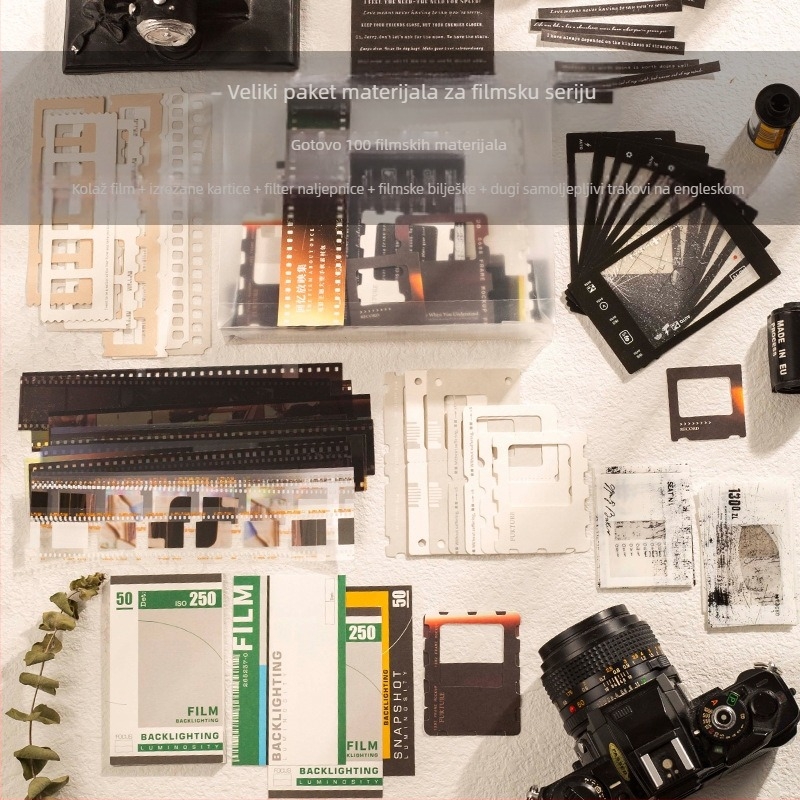 Set za scrapbooking s filmskom temom od Moking Travel/Mojing – Memorijski kolaž za dnevnik, oblik: vanzemaljac, lijepljenje zabranjeno, bez IP autorizacije