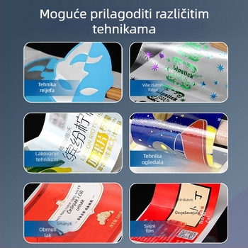 Samoljepljivi naljepnica rol - Thank You naljepnice, ljepilo za taljenje, visoka kvaliteta flexo tiska, bijela Grassin podloga, Shangyue