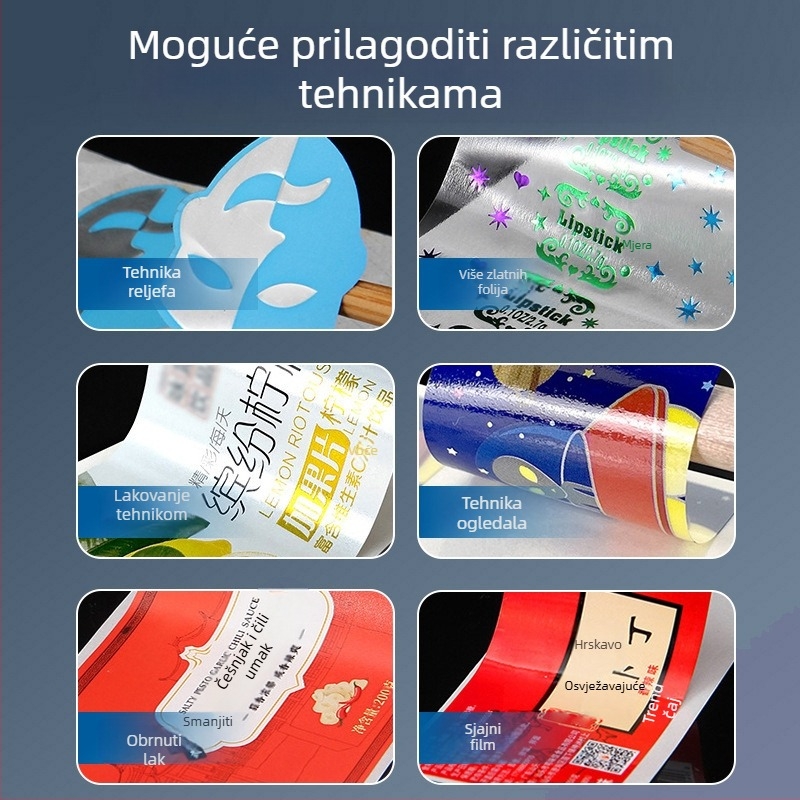 Samoljepljivi naljepnica rol - Thank You naljepnice, ljepilo za taljenje, visoka kvaliteta flexo tiska, bijela Grassin podloga, Shangyue