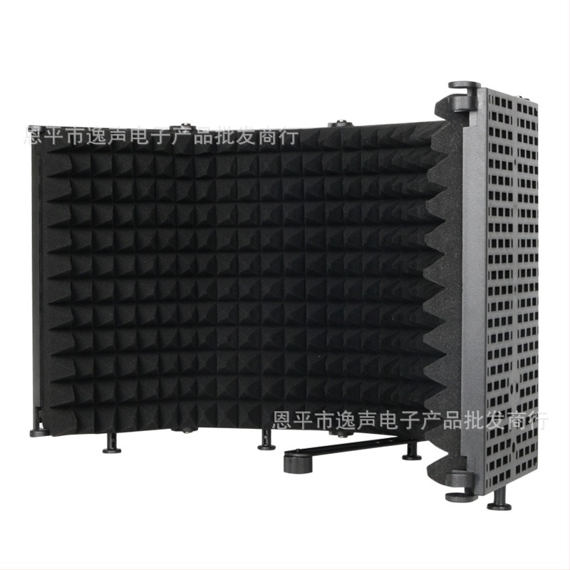 Plastični štit za mikrofon s pet panela za studijsko snimanje i prijenos uživo, kompatibilan s kondenzatorskim mikrofonima, mreža protiv prskanja, frekvencijski raspon 20 Hz-20 kHz, SNR ≥75 dB, bez baterije