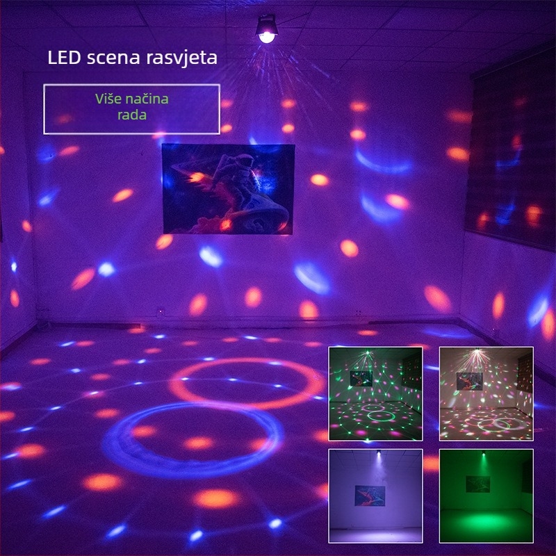 LED bljeskalna lampica s glasovnim upravljanjem i daljinskim upravljačem, XF-311, unutarnja upotreba, scenski rasvjetni efekti (LED, 5V, IP20)