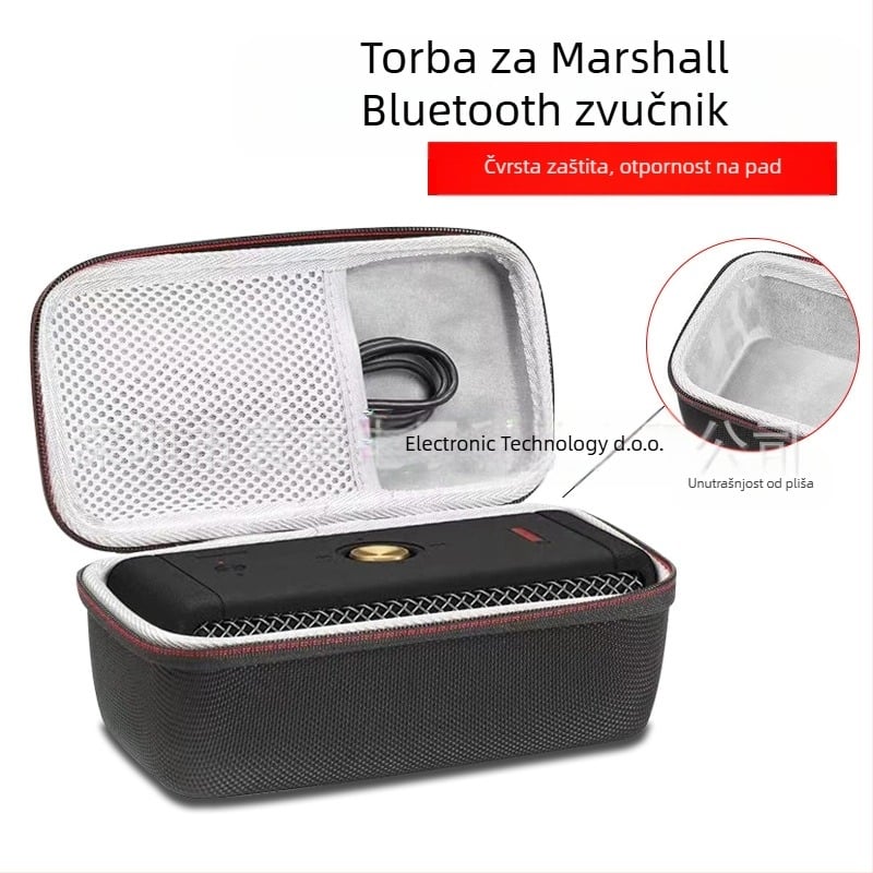 Zaštitna futrola/kućište za Marshall MBERTON bežični Bluetooth zvučnik, tkanina s reljefnim uzorkom, vodootporna, nosivost 5 kg
