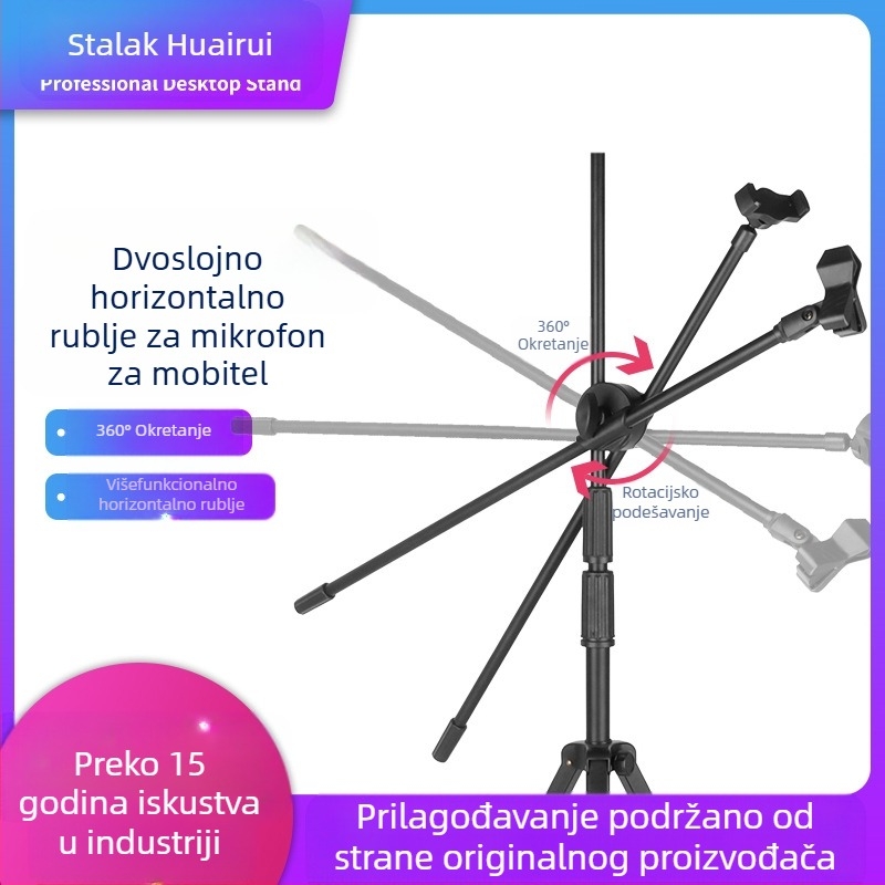 Dodaci za podnu stojnicu – univerzalna dvostruka stezaljka za dvije šipke, aluminijsko-plastična konstrukcija, marka Tomez