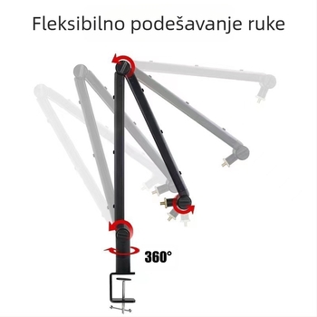 Stolni stalak za mikrofon STM1, 360° kantilever, teleskopski podesiv