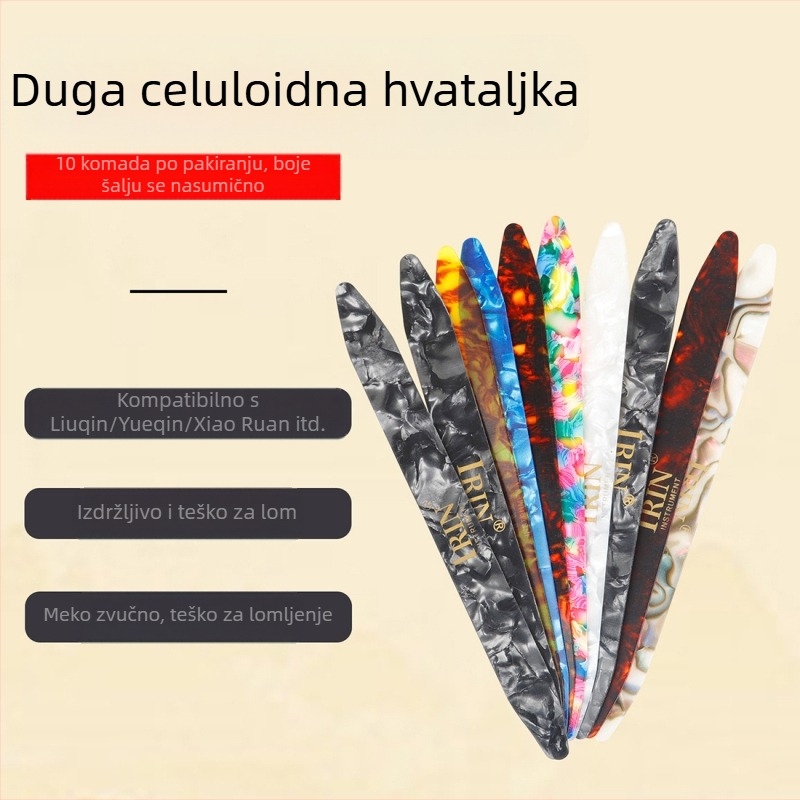IRIN 5-dijelni mješoviti set palet od celuloida za Liuqin, Yueqin, Xiao Ruan i Oud - dugi elastični pickovi
